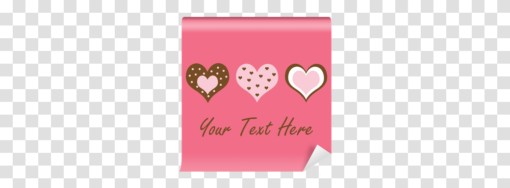 Brown And Pink Hearts Wall Mural • Pixers We Live To Change Hearts Border, Envelope, Greeting Card, Mail Transparent Png