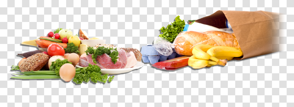 Brown Bag Of Groceries Tipped On Its Side To Show Eggs Natural Foods, Meal, Plant, Lunch, Dish Transparent Png