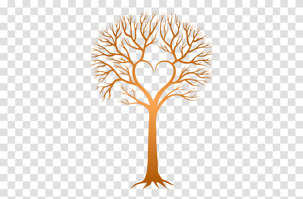 Brown Bare Tree Clipart Family Tree Silhouette, Cross, Symbol, Rug, Plant Transparent Png