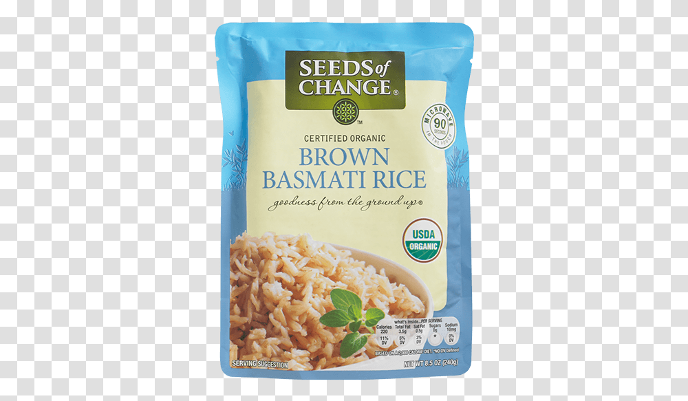 Brown Basmati Rice Seeds Of Change Brown Basmati Rice, Plant, Food, Vegetable, Menu Transparent Png