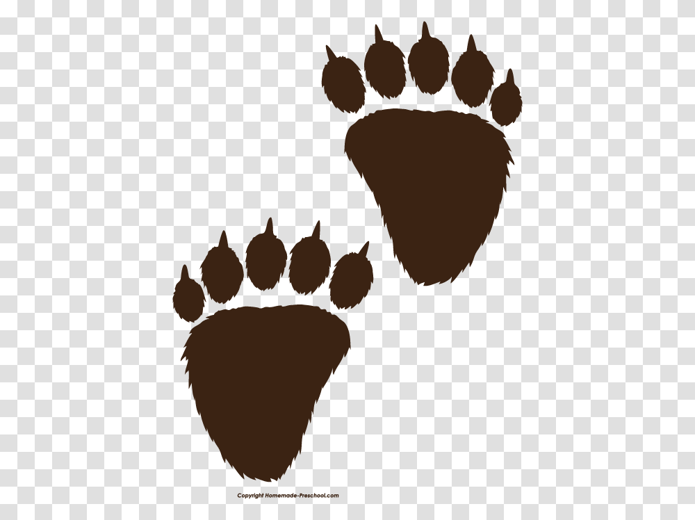 Brown Bear Pictures To Print, Footprint, Hook, Claw, Stencil Transparent Png