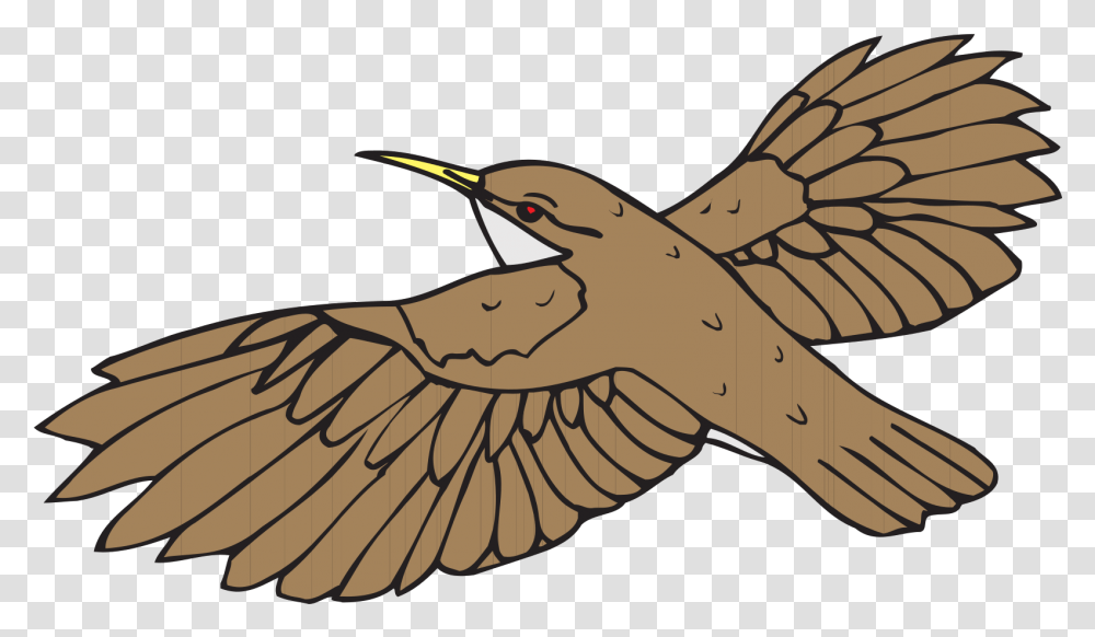 Brown Bird Flying Svg Vector Clip Art Clip Art, Animal, Bronze, Beak, Eating Transparent Png