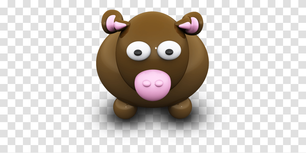 Brown Cow Icon All Animals Icons Softiconscom Brown Cow Cartoon, Toy, Piggy Bank, Mammal Transparent Png