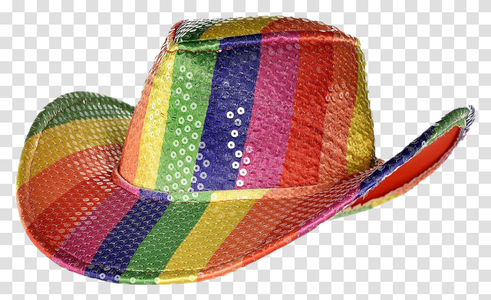 Brown Cowboy Hat File Rainbow Colored Cowboy Hat, Apparel, Sun Hat, Rug Transparent Png