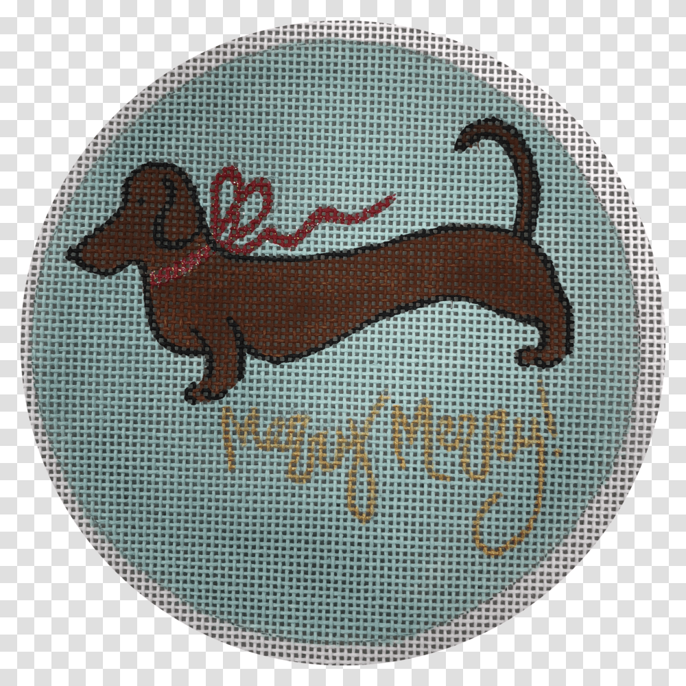 Brown Dachshund Merry Dachshund, Rug, Embroidery, Pattern, Logo Transparent Png