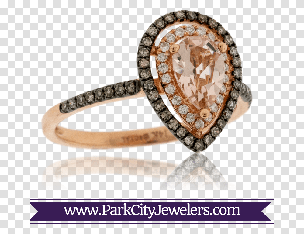 Brown Diamond And Tear Drop Morganite Ring, Accessories, Accessory, Jewelry, Gemstone Transparent Png