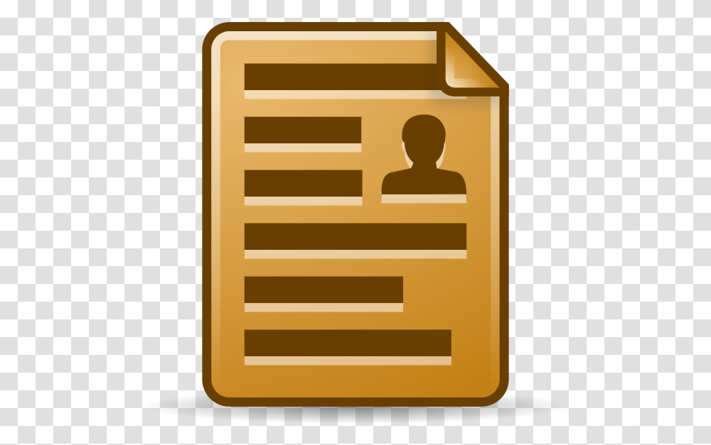 Brown Document Icon Icon, Label, Mailbox, Person Transparent Png