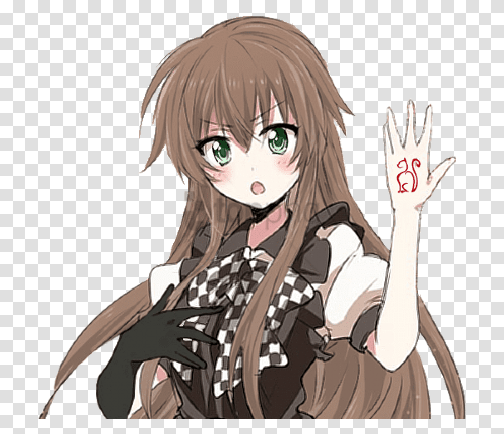 Brown Eye Clipart Anime Girl With Brown Hair And Green Eyes, Comics, Book, Manga, Person Transparent Png
