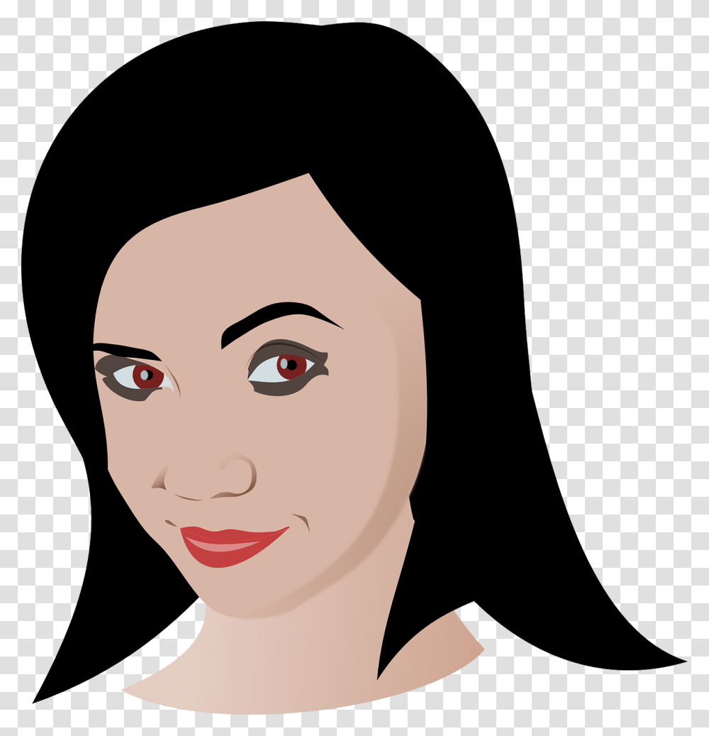 Brown Eyes Girl Clipart, Face, Person, Smile, Head Transparent Png