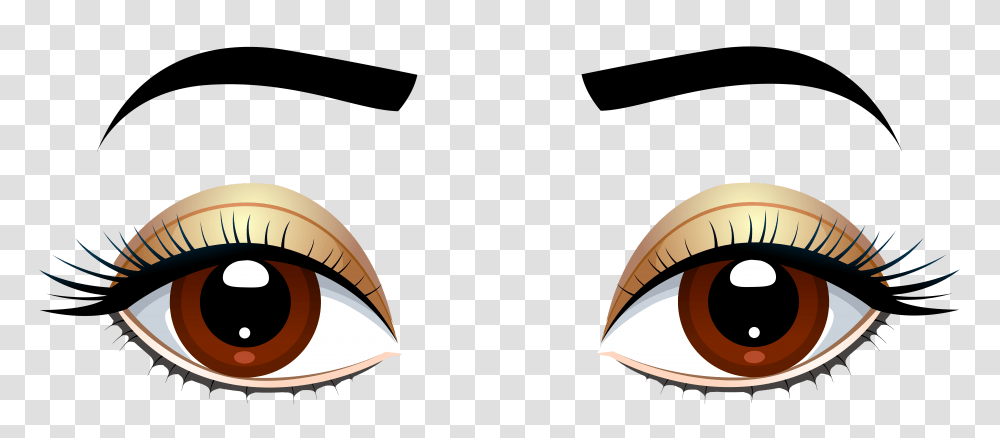 Brown Eyes With Eyebrows Clip Art, Label, Paper Transparent Png