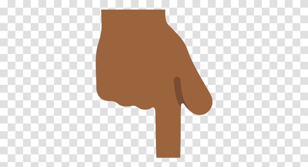 Brown Finger Pointing Down Emoji, Cushion, Wood, Outdoors, Hand Transparent Png