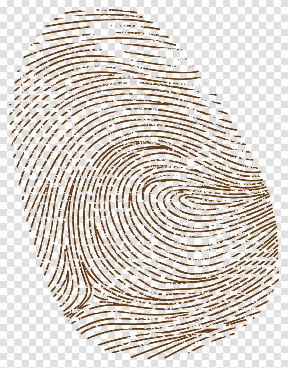Brown Fingerprint Image With Brown Fingerprint, Rug, Spiral, Maze, Labyrinth Transparent Png