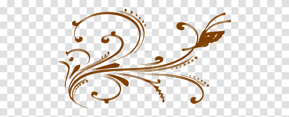 Brown Floral Design With Butterfly Clip Art, Plant, Lily, Flower, Blossom Transparent Png