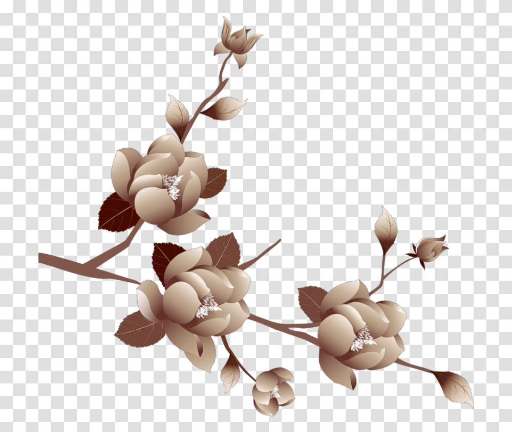 Brown Flower Free Purple Flower, Floral Design, Pattern Transparent Png