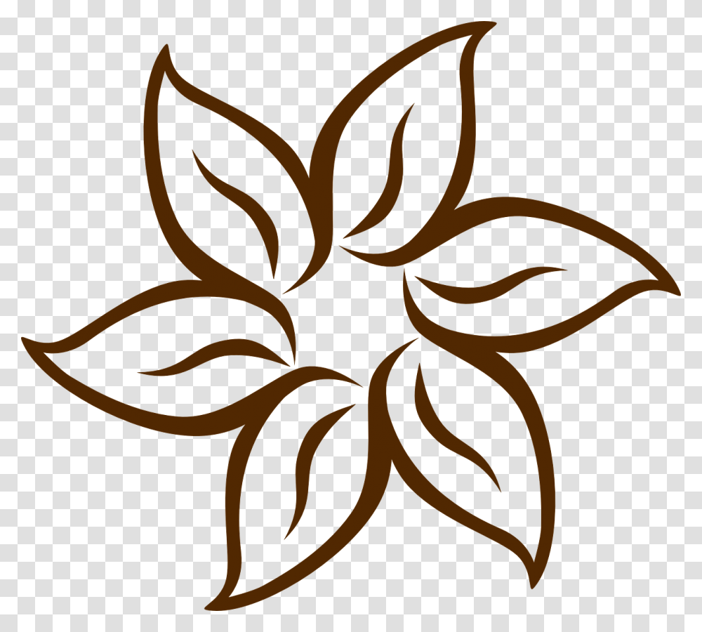 Brown Flower Svg Clip Arts Star Flower Clipart, Floral Design, Pattern, Tabletop Transparent Png