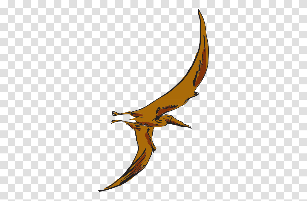 Brown Flying Pterodactyl Clip Art, Animal, Banana, Plant, Food Transparent Png