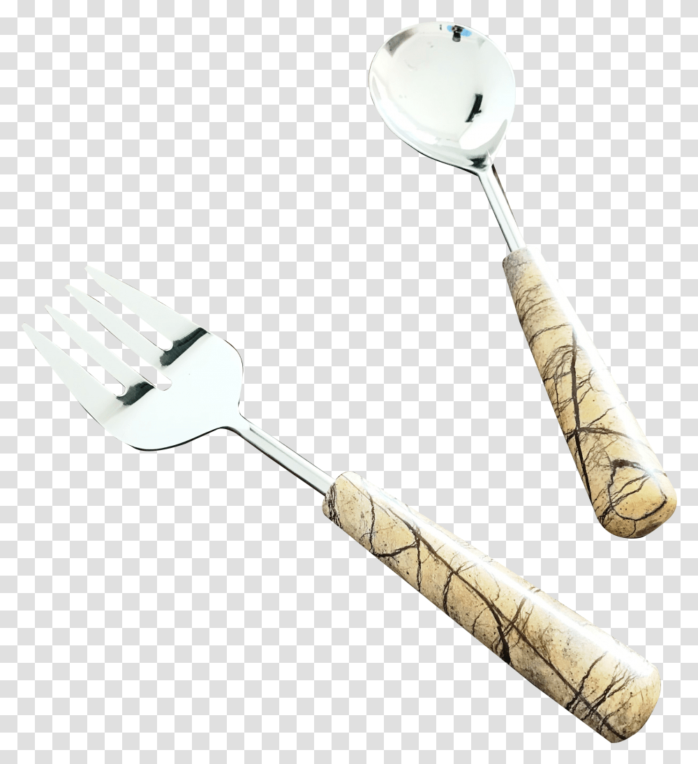 Brown Forest Marble Stone Tear Drop Shape Handles Salad Fork, Cutlery, Hammer, Tool, Spoon Transparent Png