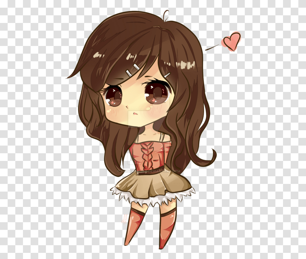 Brown Hair Chibi Girl, Helmet, Apparel, Mouth Transparent Png