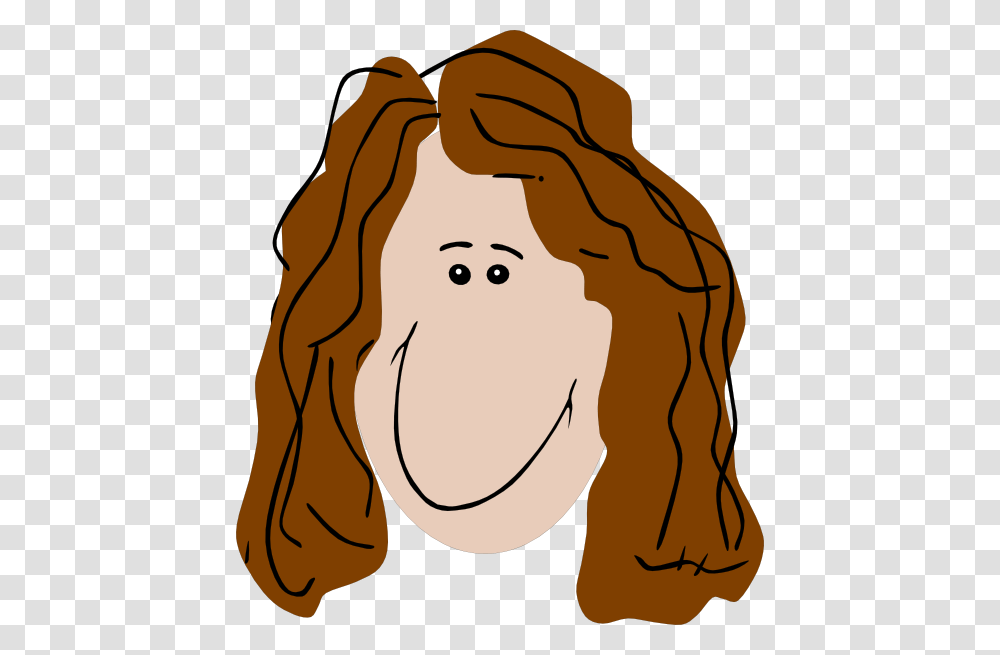 Brown Hair Girl Clipart, Face, Head, Drawing, Smile Transparent Png