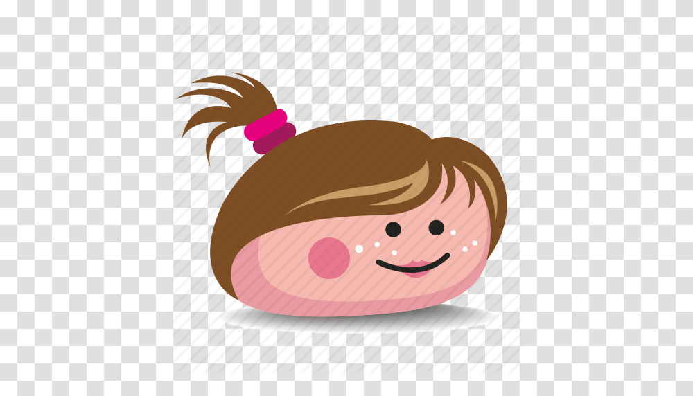 Brown Hair Girl Pet Rock Pony Tail Rock Icon, Food, Hat, Cream, Dessert Transparent Png