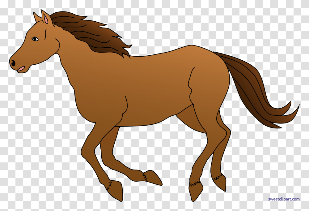 Brown Horse Galloping Clip Art, Colt Horse, Mammal, Animal, Foal Transparent Png