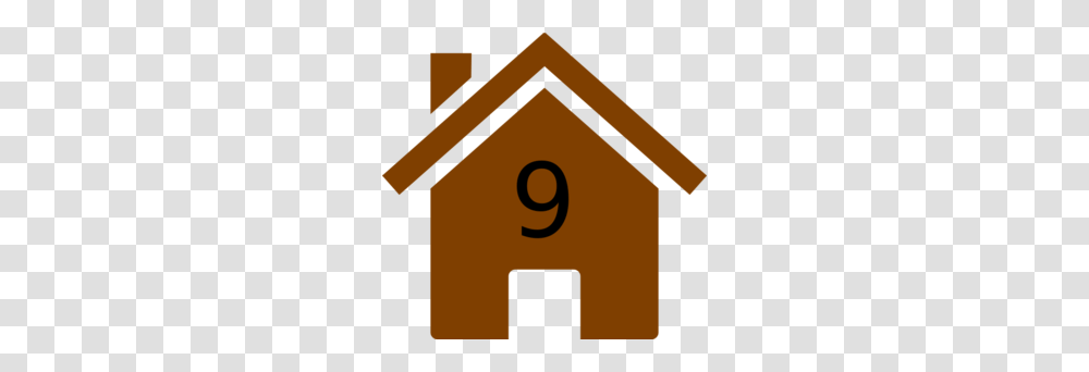Brown House Clipart, Number, Label Transparent Png