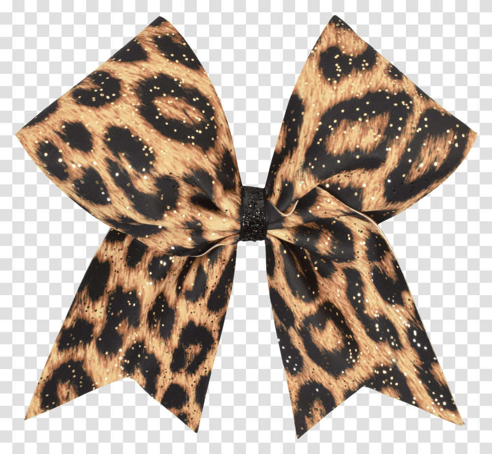Brown Leopard I Love Cheer Hair Bow Riodinidae, Clothing, Apparel, Tie, Accessories Transparent Png