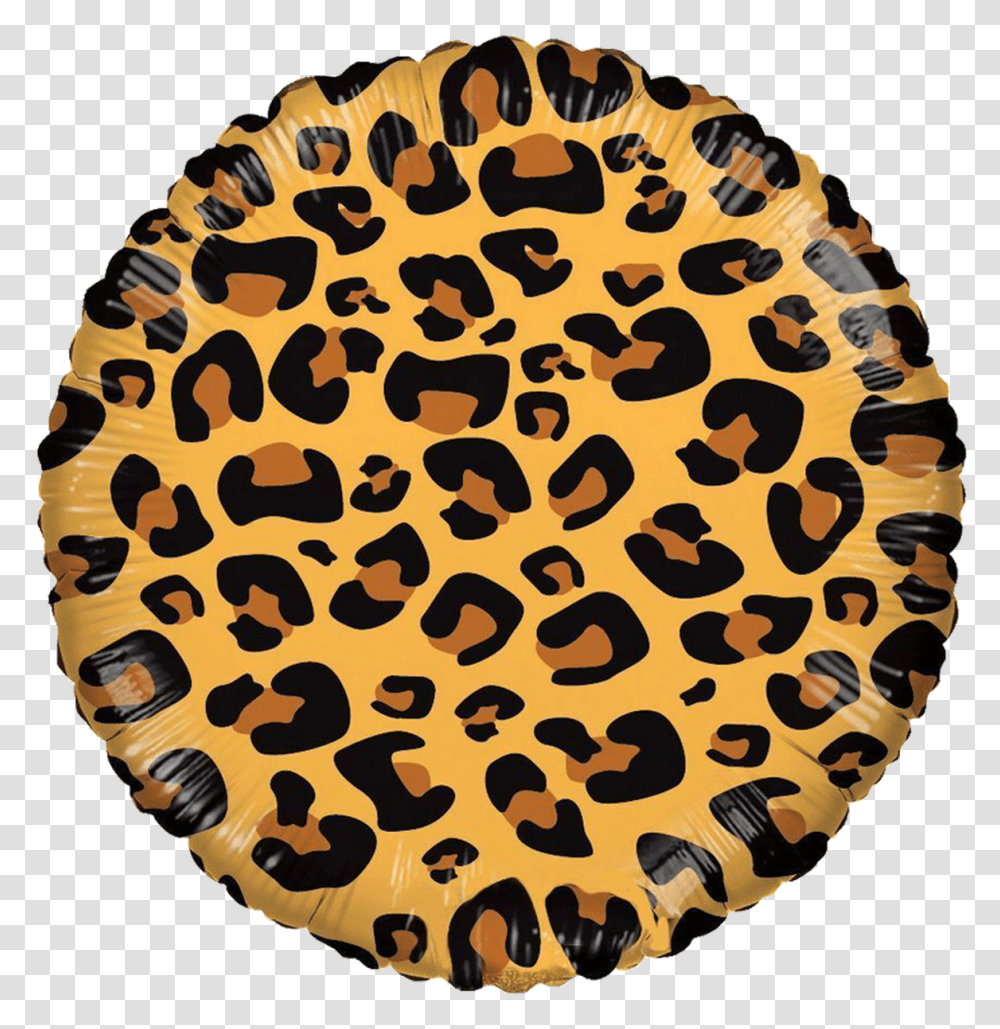 Brown Leopard Print Round Foil Balloon Animal Print Birthday Balloons, Rug, Face, Leisure Activities, Photography Transparent Png
