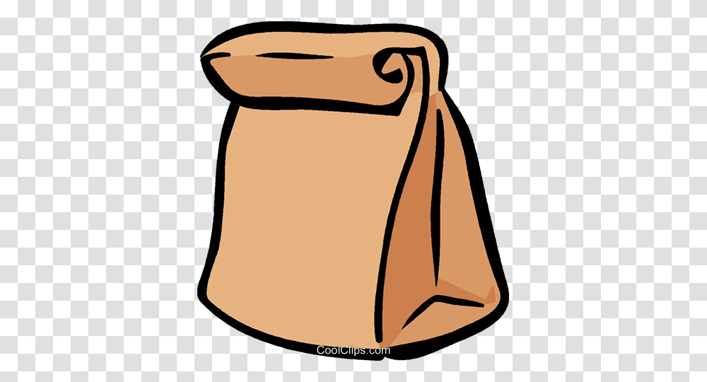 Brown Lunch Bag Royalty Free Vector Clip Art Illustration, Sack, Shopping Bag, Scroll, Handbag Transparent Png