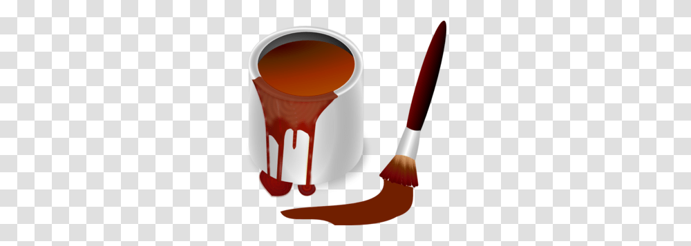 Brown Paint With Paint Brush Clip Art, Tool, Toothbrush, Soil, Cup Transparent Png