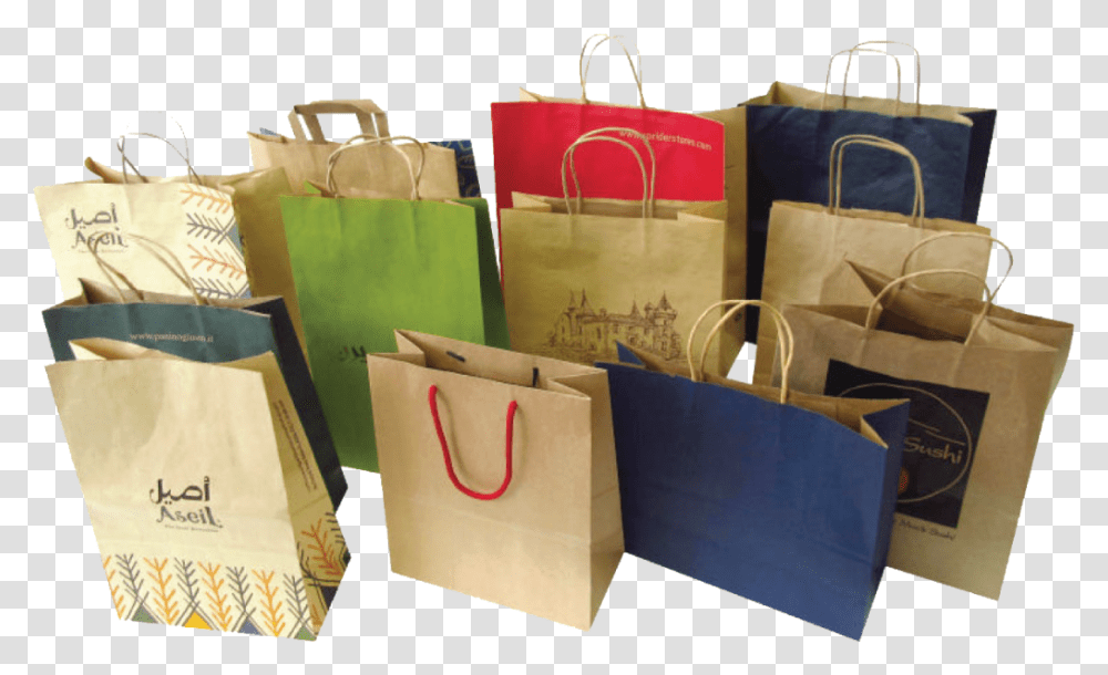 Brown Paper Bag Printed Kraft Paper Bag, Shopping Bag, Tote Bag, Box, Handbag Transparent Png