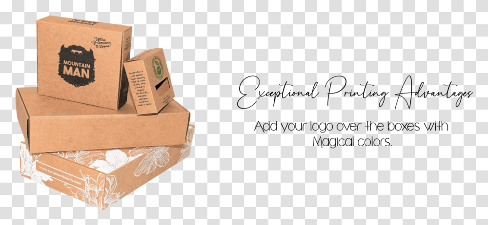 Brown Recycled Kraft Packaging Boxes Calligraphy, Cardboard, Carton, Package Delivery, Metropolis Transparent Png