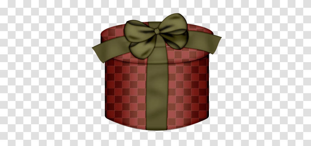 Brown Round Gift Box With Gren Bow Gallery Transparent Png