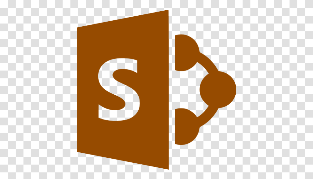 Brown Share Point Icon Sharepoint Online Logo, Number, Symbol, Text, Alphabet Transparent Png