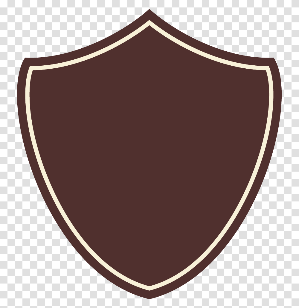 Brown Shield Badge With White Border Shield, Armor, Rug Transparent Png