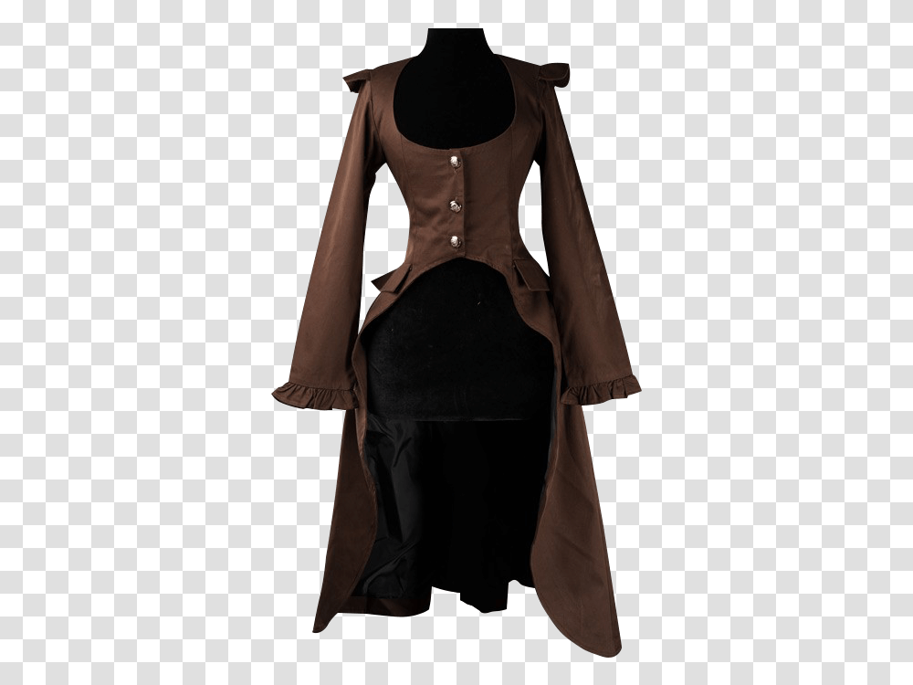 Brown Steampunk Elegant Aristocrat Coat Womens Steampunk, Apparel, Sleeve, Long Sleeve Transparent Png