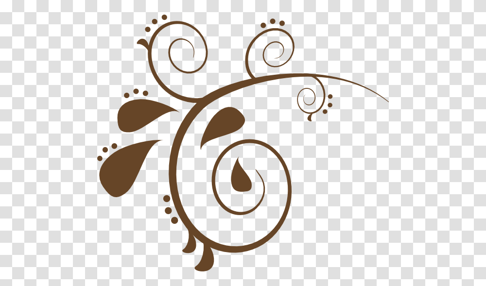 Brown Swirl Clipart, Floral Design, Pattern, Paisley Transparent Png