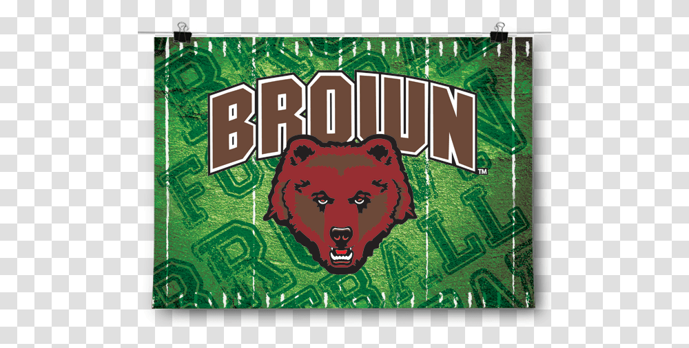 Brown University Football Grizzly Bear, Cow, Mammal, Animal, Advertisement Transparent Png