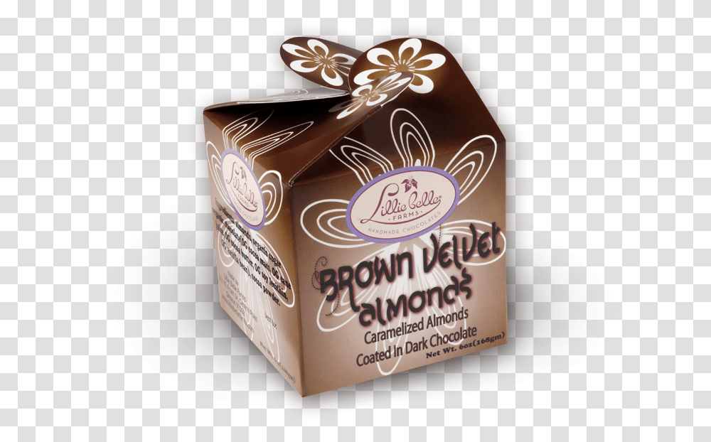 Brown Velvet Almonds Chocolate, Bottle, Plant, Box, Soap Transparent Png