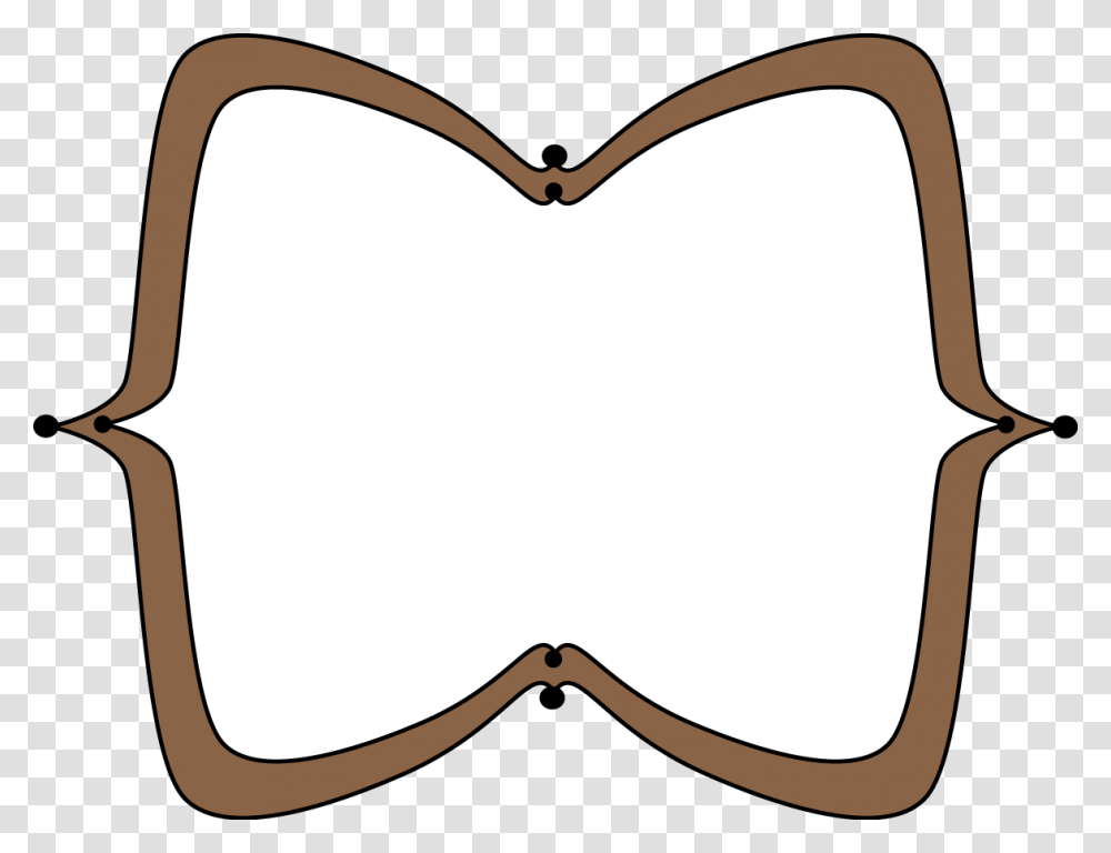 Brown Wide Pointy Frame, Cushion, Mustache, Heart Transparent Png