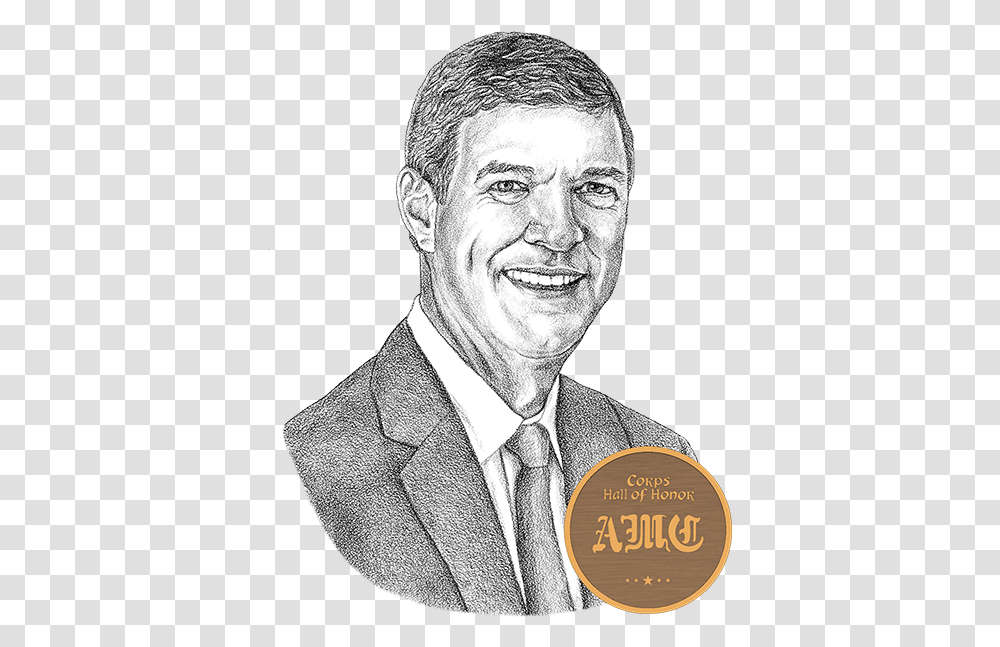 Brown With Hall Of Honor Medallion Gentleman, Drawing, Person, Human Transparent Png