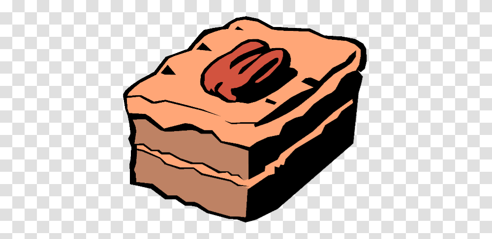 Brownie Clipart Cartoon, Hand, Rock, Food Transparent Png