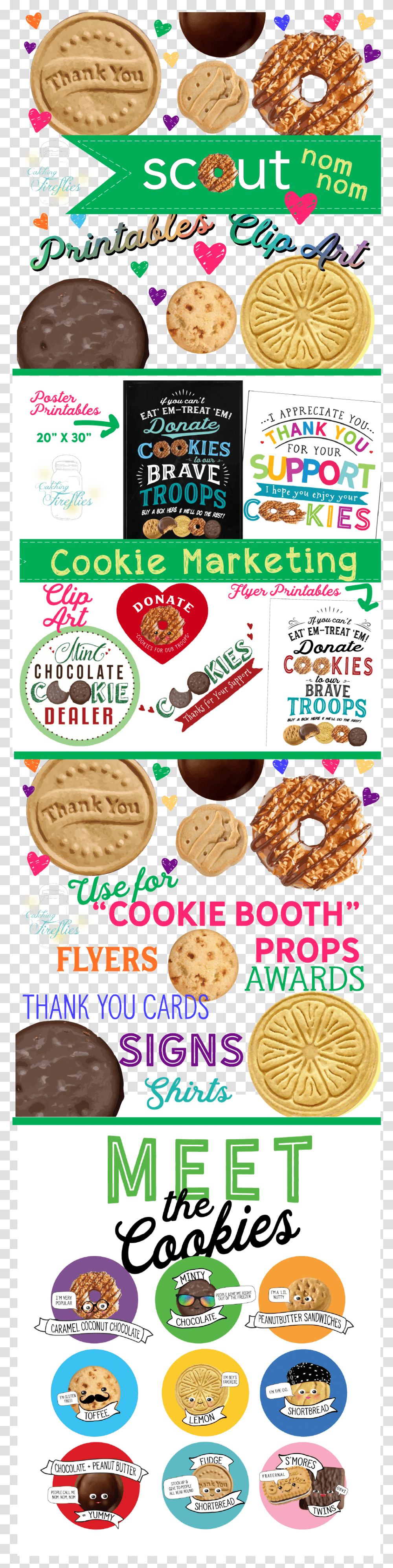 Brownies Clipart Biscuit Girl Scout Cookies 2012 Flavors, Food, Paper, Flyer, Poster Transparent Png