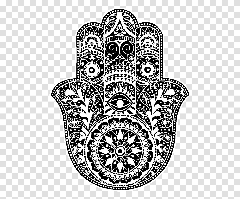 Browse Black White Hand Gifts By Maryedenoa Hamsa Hand, Doodle, Drawing, Rug Transparent Png