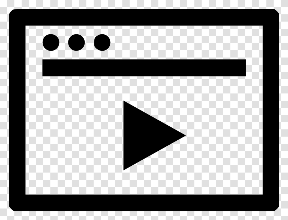 Browser Play Media Youtube Online Web Icon Free Download, Triangle, Label, Stencil Transparent Png