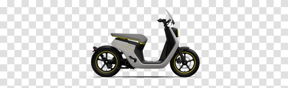 Brp Unveils Full Line Of Concept Evs - Electric Mitten Vespa, Motorcycle, Vehicle, Transportation, Scooter Transparent Png