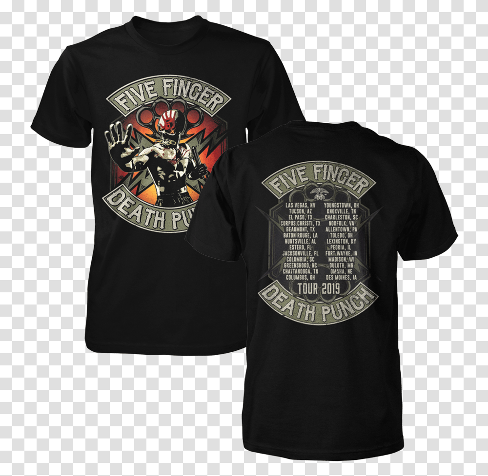 Bruce 2019 Tour Tee Slayer T Shirt Tour 2019, Apparel, Sleeve, T-Shirt Transparent Png