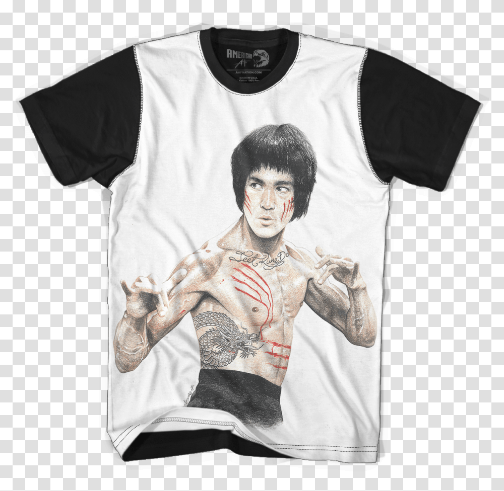 Bruce Lee Bill The Butcher Usa, Apparel, T-Shirt, Person Transparent Png