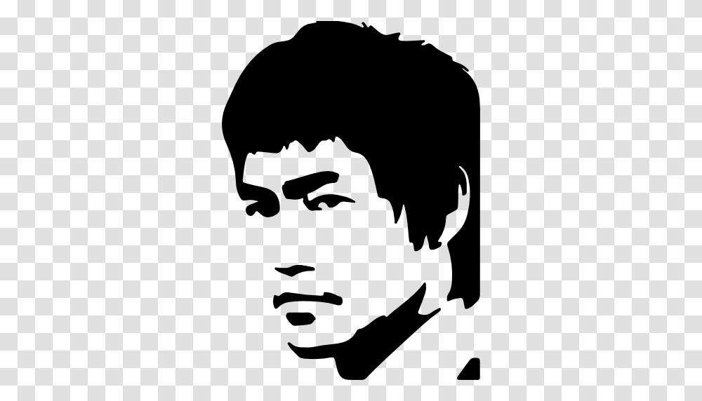 Bruce Lee, Celebrity, Stencil Transparent Png