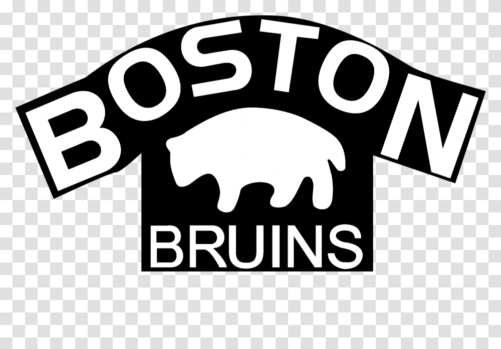 Bruins Logo Black And White, Stencil, Alphabet Transparent Png